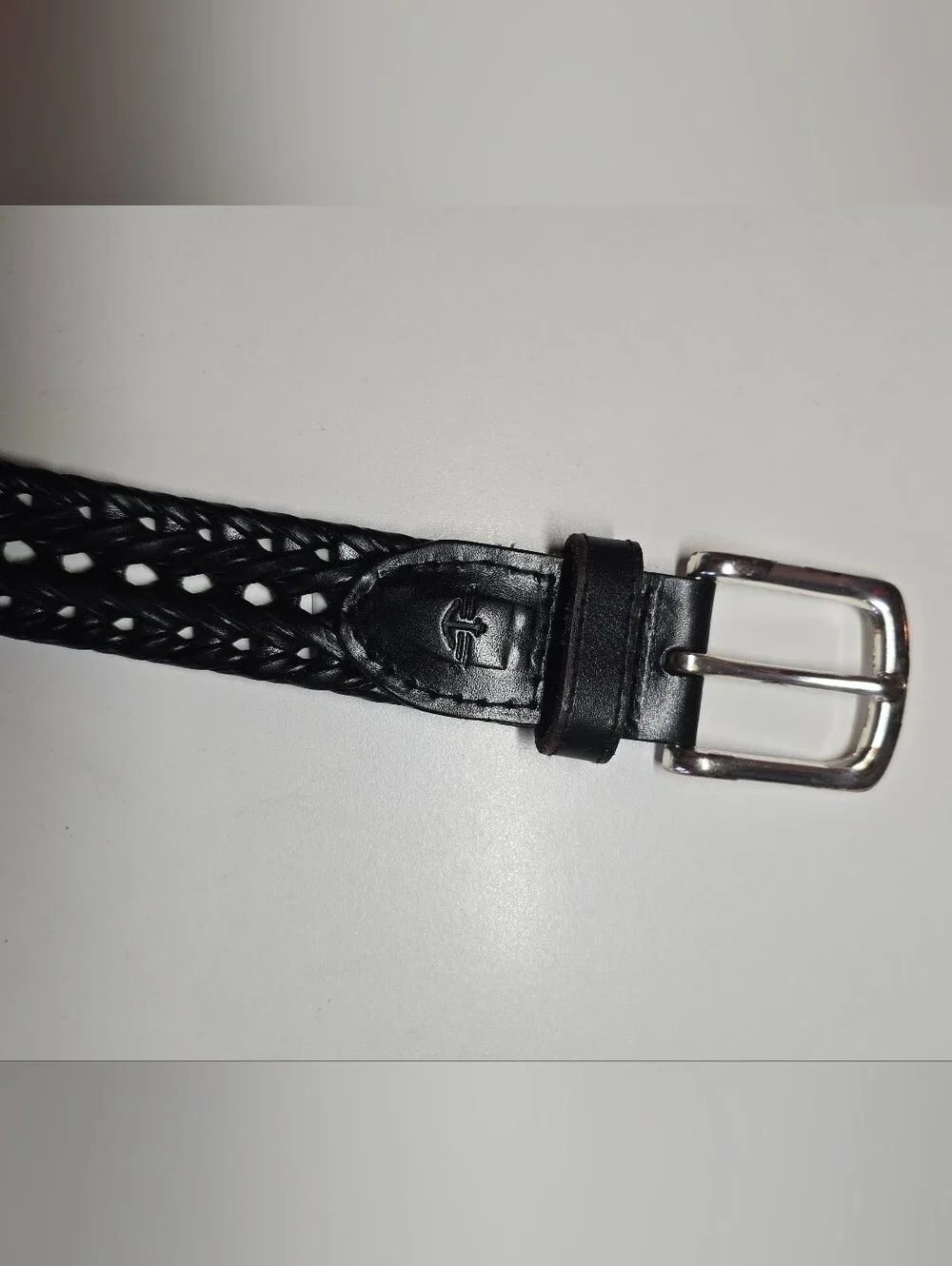 DOCKERS Men's Black Woven Belt Size 44